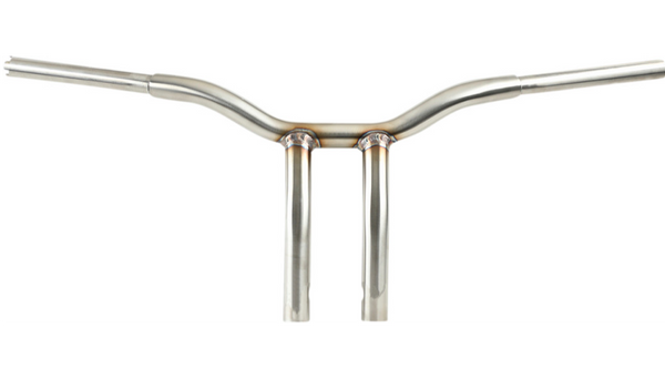 LA CHOPPERS Kage Fighter Welded Bent-Riser Handlebar - One Piece - 10" - Stainless Steel
