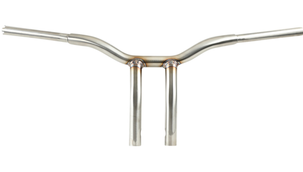 LA CHOPPERS Kage Fighter Welded Bent-Riser Handlebar - One Piece - 10" - Stainless Steel
