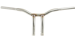 LA CHOPPERS Kage Fighter Welded Bent-Riser Handlebar - One Piece - 10" - Stainless Steel