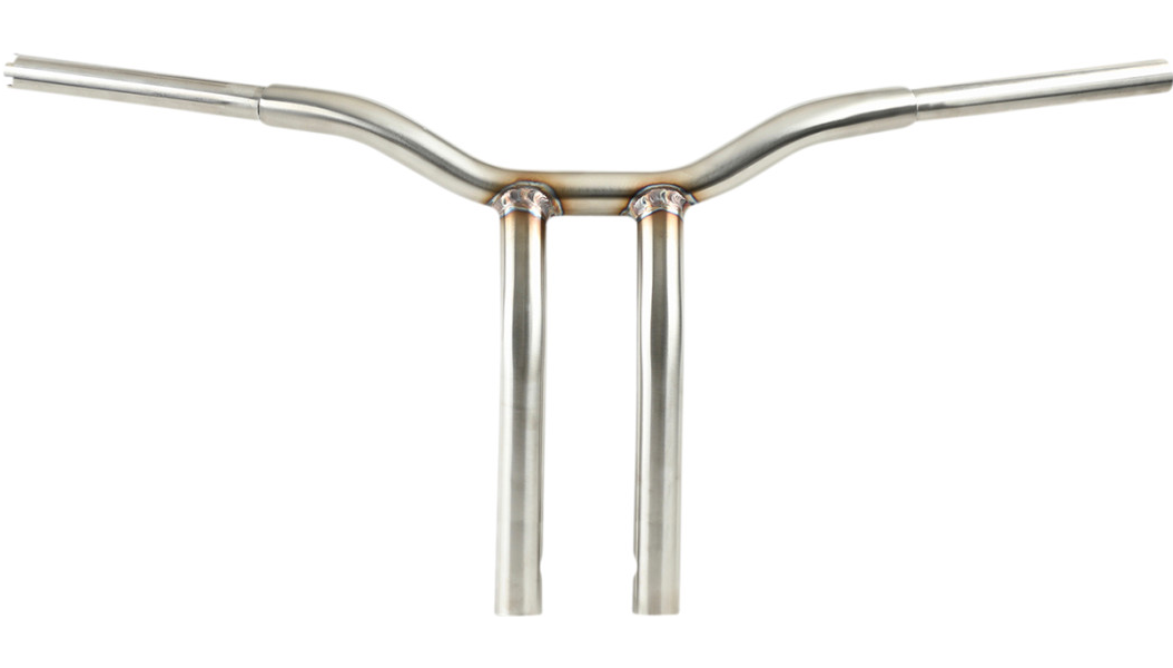 LA CHOPPERS Kage Fighter Welded Bent-Riser Handlebar - One Piece - 14" - Stainless Steel