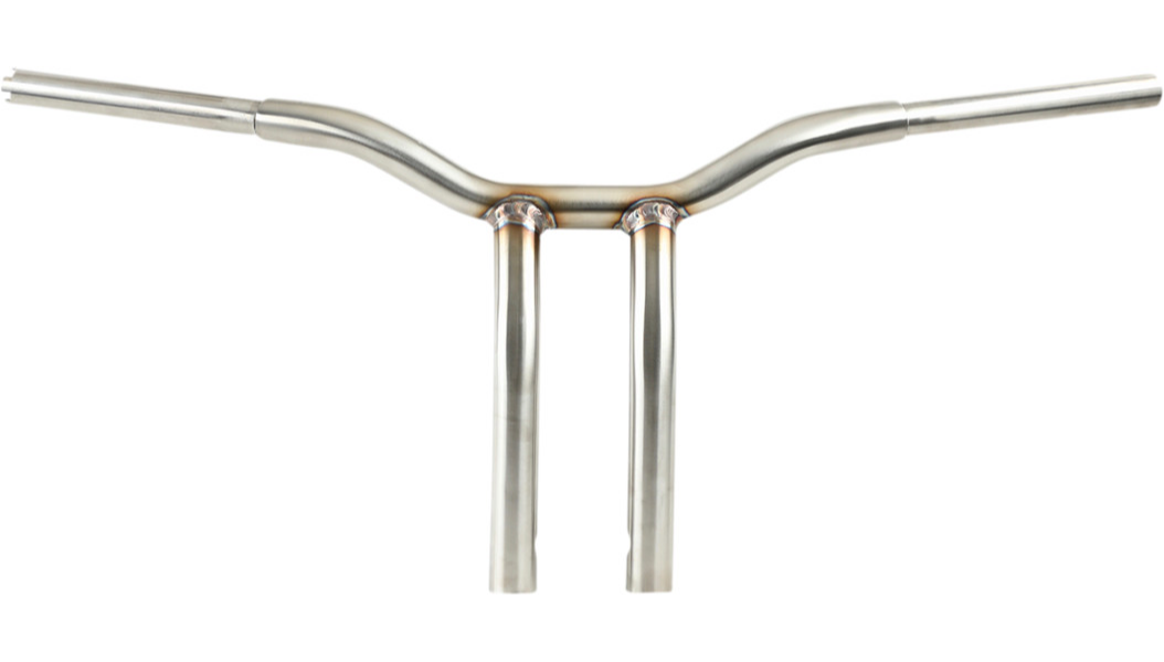 LA CHOPPERS Kage Fighter Welded Bent-Riser Handlebar - One Piece - 12" - Stainless Steel