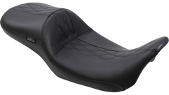 Le Pera Maverick Daddy Long Legs Seat - Black w/ Black HR Inlay - Double Diamond - FL '08-'22
