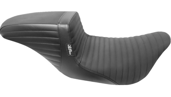 Le Pera Kickflip Daddy Long Legs Seat - Pleated w/ Gripp Tape - Black - FL '08-'23