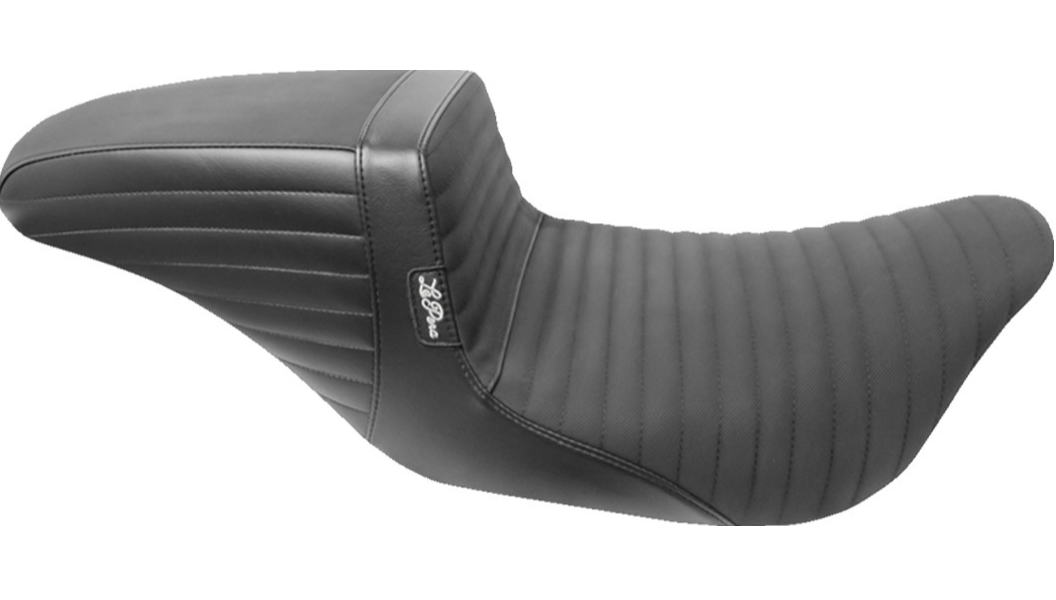 Le Pera Kickflip Daddy Long Legs Seat - Pleated w/ Gripp Tape - Black - FL '08-'23