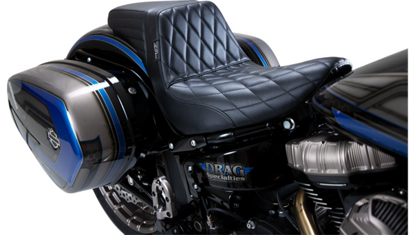 Le Pera Kickflip Seat - Diamond - Black - Softail '18-'23