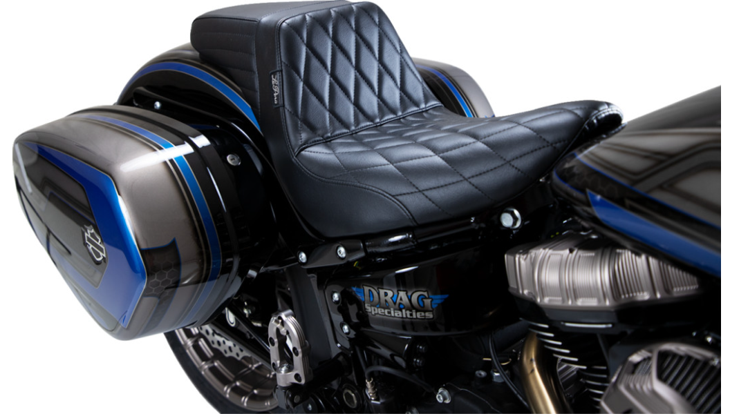 Le Pera Kickflip Seat - Diamond - Black - Softail '18-'23