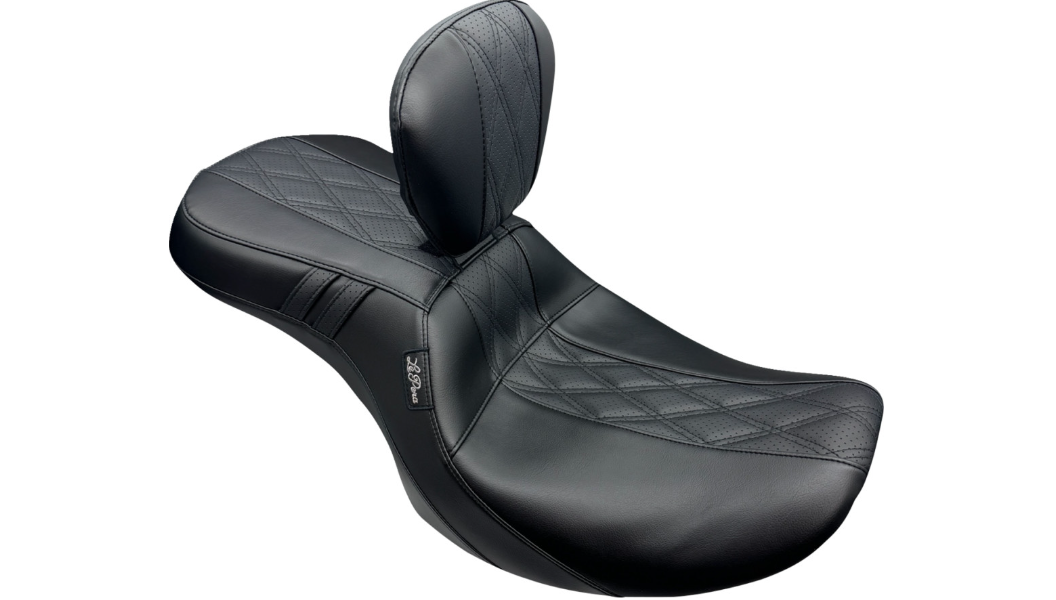 Le Pera Outcast Seat - With Backrest - GT2 Inlay - FLH/FLT '23-'25