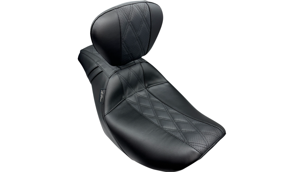 Le Pera Outcast Seat - With Backrest - GT2 Inlay - FLH/FLT '23-'25