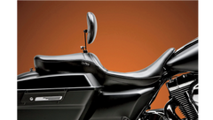 Le Pera Maverick Seat - with Backrest - Smooth - Black - FL '08-'23