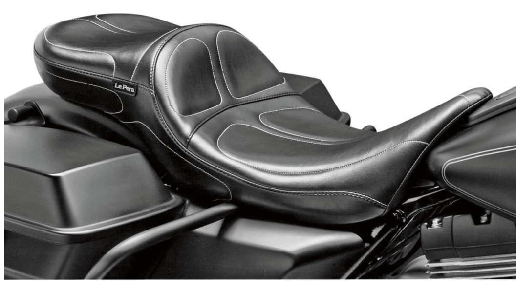 Le Pera Maverick Daddy Long Legs Seat - Black - Stitched - FL '08-'23