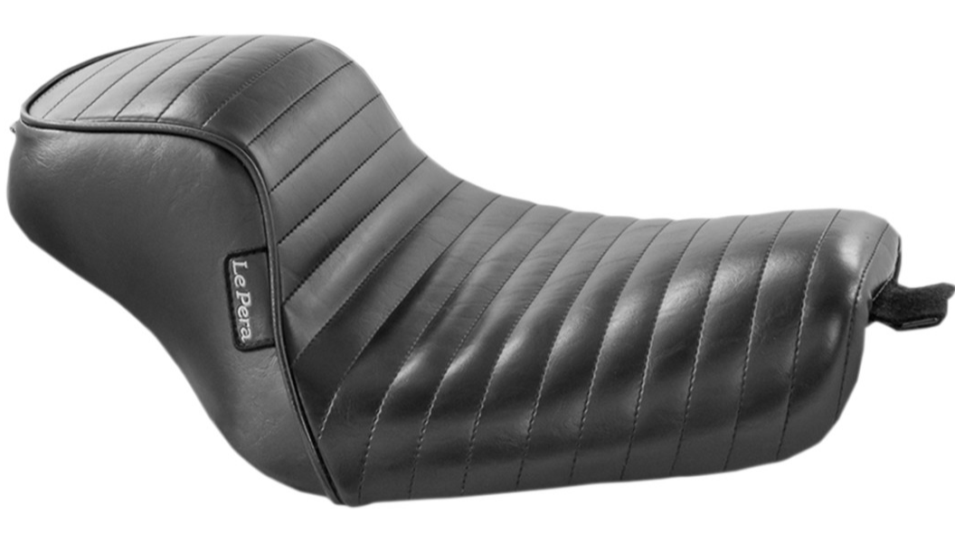 Le Pera Sprocket Solo Seat - Pleated - Black - XL '04-'23