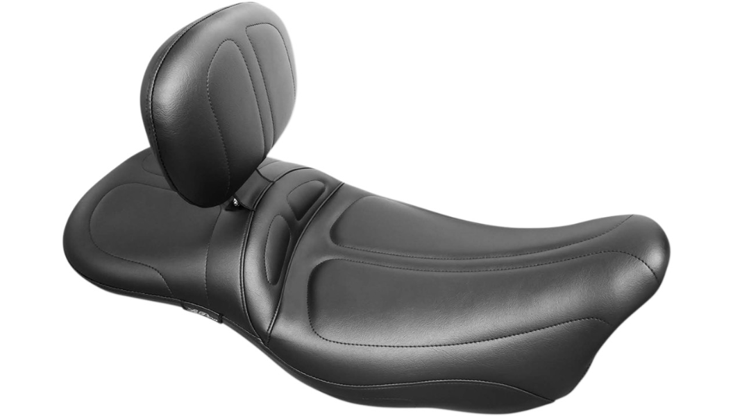 Le Pera Maverick Daddy Long Legs Seat - With Backrest - Black - Stitched - FL '08-'23