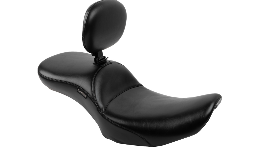 Le Pera Maverick Daddy Long Legs Seat - With Backrest - Smooth - FLH/FLT '23-'25