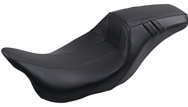Le Pera Outcast Daddy Long Legs Seat - Full-Length - w/o Backrest - Carbon Fiber Inlay - Black - FL '08-'23