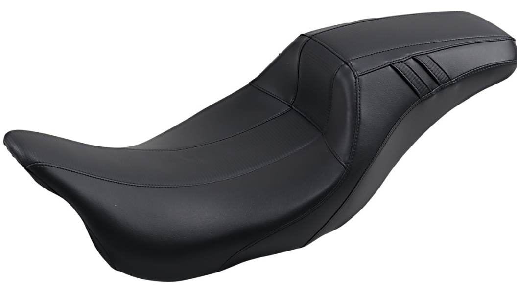 Le Pera Outcast Daddy Long Legs Seat - Full-Length - w/o Backrest - Carbon Fiber Inlay - Black - FL '08-'23