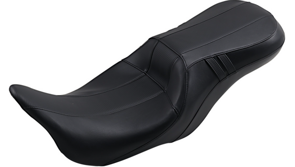 Le Pera Outcast GT-2 Seat - 2-Up - w/o Backrest - Black Carbon Fiber Inlay - FL '08-'23