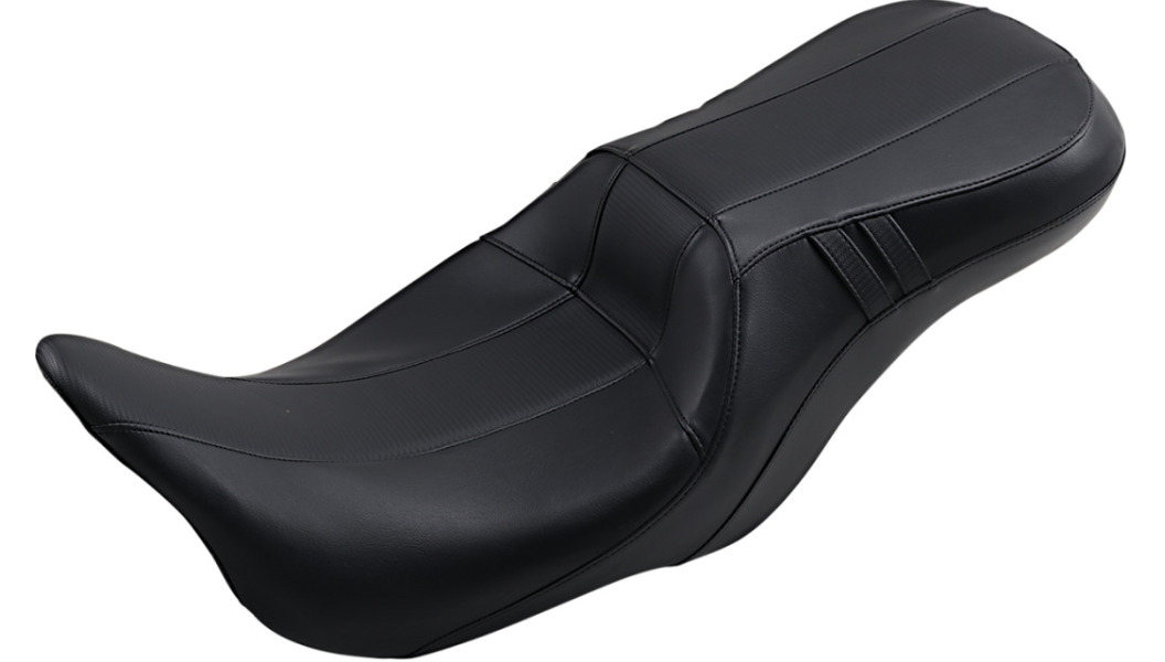 Le Pera Outcast GT-2 Seat - 2-Up - w/o Backrest - Black Carbon Fiber Inlay - FL '08-'23