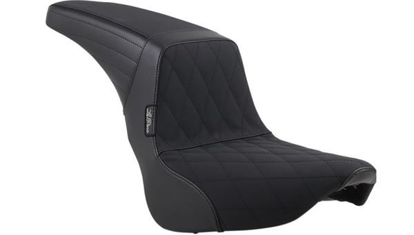 Le Pera Kickflip Seat - Diamond w/ Gripp Tape - Black - Softail '18-'23