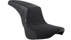 Le Pera Kickflip Seat - Diamond w/ Gripp Tape - Black - Softail '18-'23