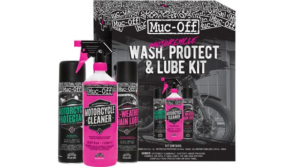 Muc-Off Motorcycle Wash, Protect & Lube Kit