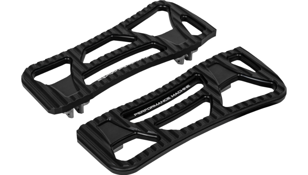 Performance Machine Drifter Floorboards - Rider - Black Ops - FL