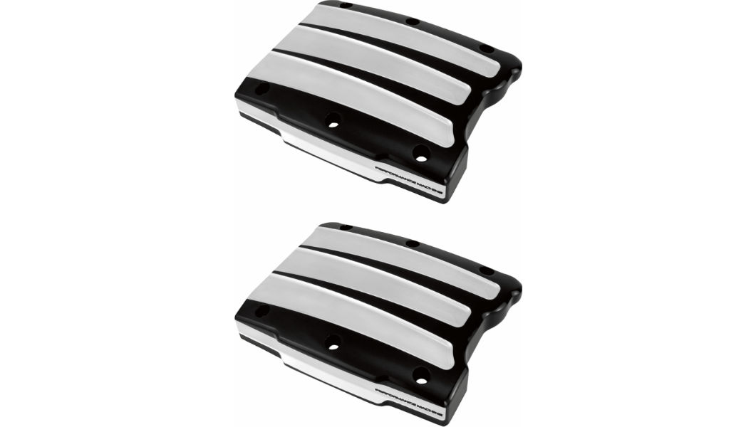 Performance Machine Rocker Box Cover - Scalloped - Contrast Cut - Twin Cam