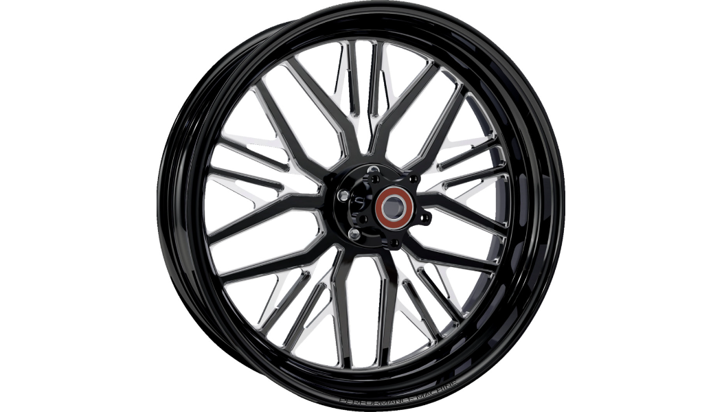 Performance Machine Wheel - Nivis - Rear - Single Disc/with ABS - Black/Contrast Cut Platinum - 18x5.5