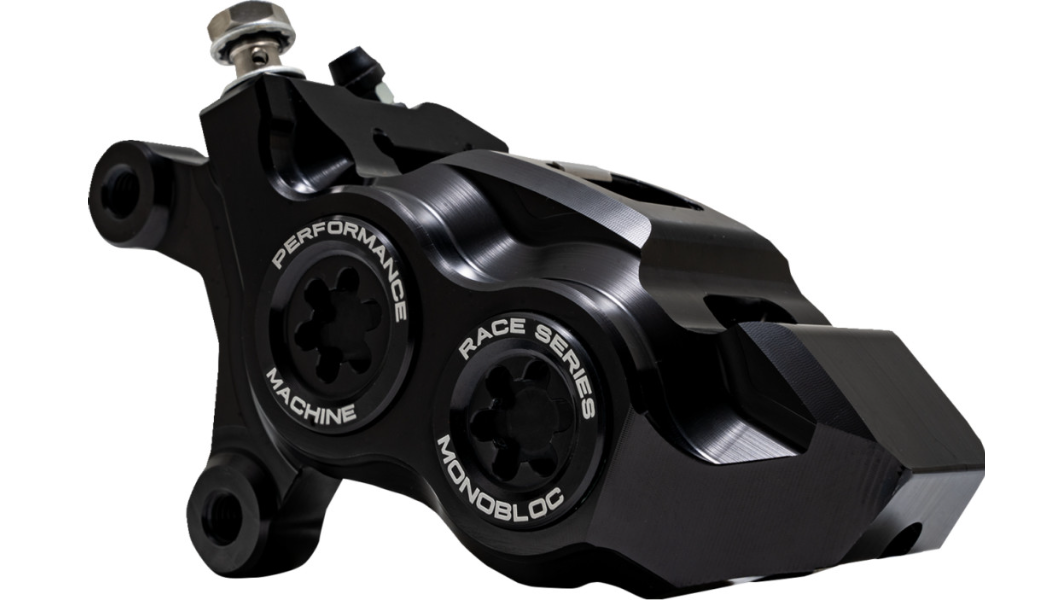 PERFORMANCE MACHINE Caliper - 137 X 4B - Left - Black Anodized with Black Bore Caps
