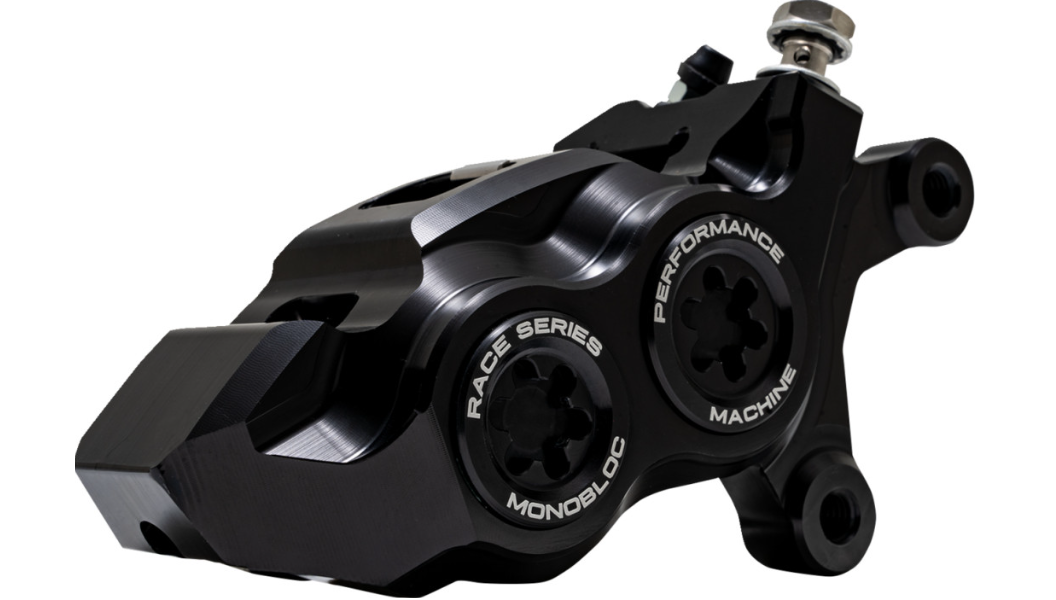 PERFORMANCE MACHINE Caliper - 137 X 4B - Right - Black Anodized with Black Bore Caps