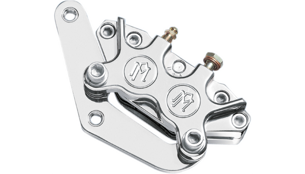 Performance Machine Single Disc Caliper Kit - Front - Chrome 84-99