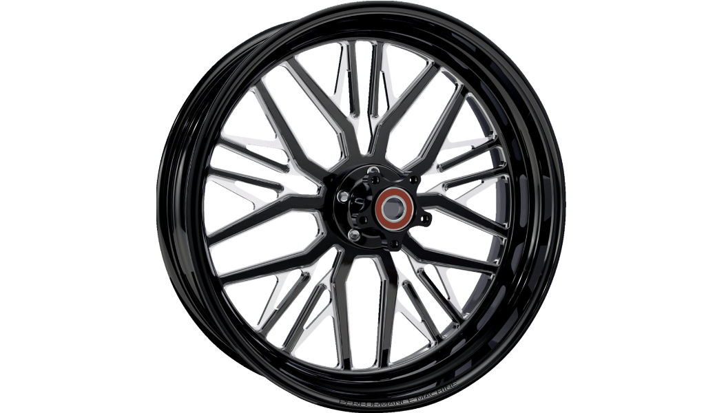 Performance Machine Wheel - Nivis - Rear - Single Disc/without ABS - Black/Contrast Cut Platinum - 18x5.5