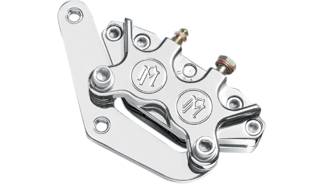 Performance Machine Single Disc Caliper Kit - Front - Chrome 84-99