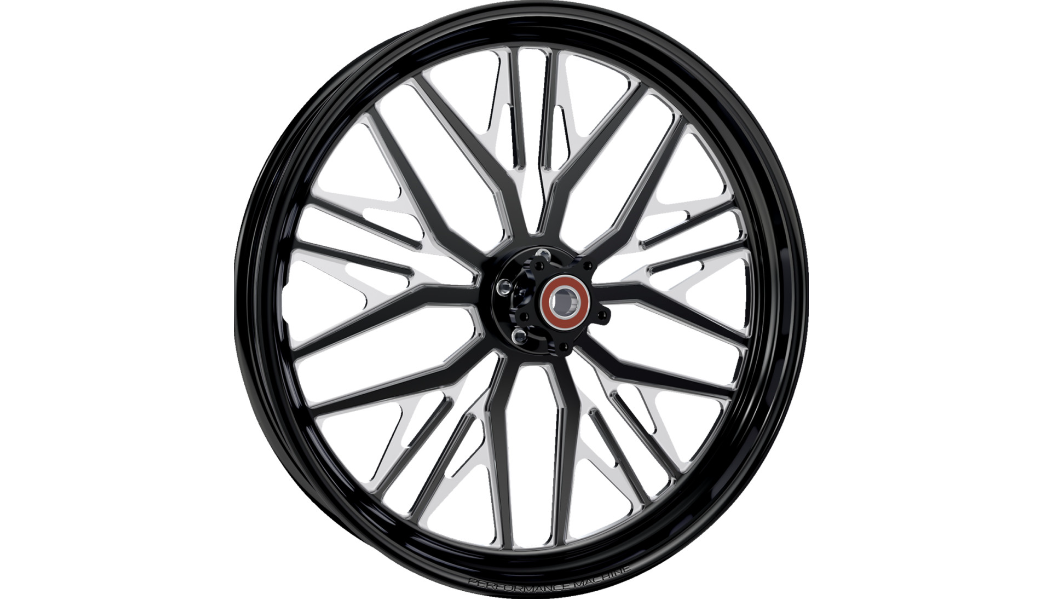 Performance Machine Wheel - Nivis - Front - Dual Disc/with ABS - Black/Contrast Cut Platinum - 21x3.5
