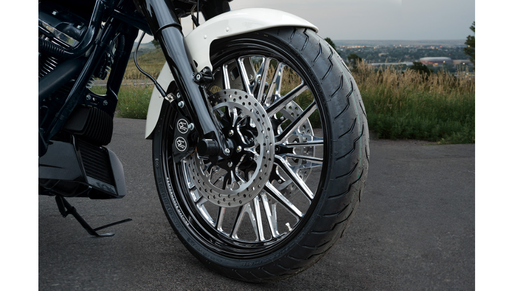 Performance Machine Wheel - Nivis - Front - Dual Disc/with ABS - Black/Contrast Cut Platinum - 21x3.5