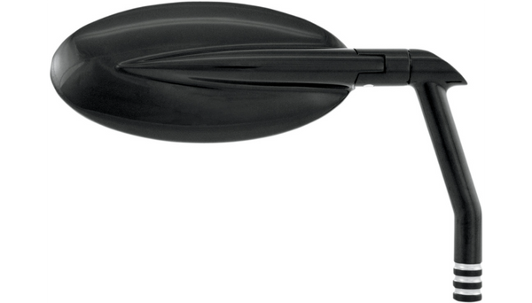 Performance Machine Mirror - Vision - Side View - Oval - Black/Contrast Cut - Left/Right