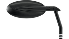 Performance Machine Mirror - Vision - Side View - Oval - Black/Contrast Cut - Left/Right
