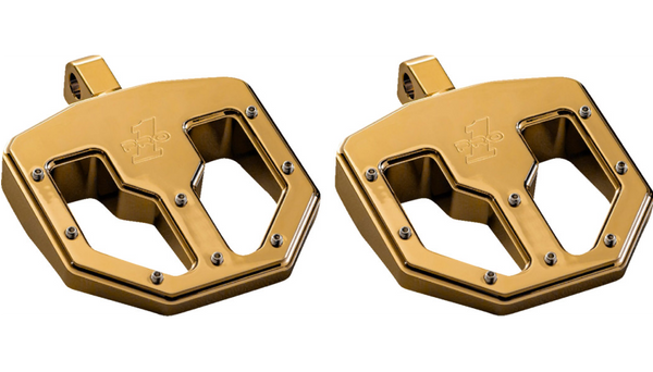 PRO-ONE PERF.MFG. BMX V1 Foot Pegs - Male - Gold