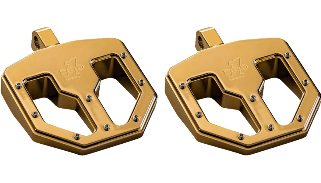 PRO-ONE PERF.MFG. BMX V1 Foot Pegs - Male - Gold