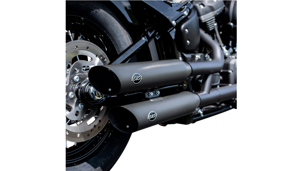 S&S Cycle Slash Cut Mufflers - 50 State - Black