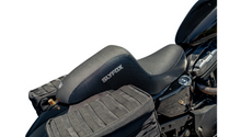 SLYFOX Drifter Seat - Gray Logo - Black Vinyl w/ Slipstop - Carbon Fiber - XL '04-'22