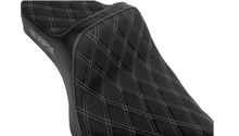 SLYFOX High Noon Seat - Double Diamond - Silver Logo - Silver Stitch - XL '04-'22