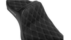 SLYFOX High Noon Seat - Double Diamond - Silver Logo - Silver Stitch - XL '04-'22