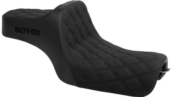 SLYFOX High Noon Seat - Double Diamond - Black Logo - Black Stitch - XL '04-'22