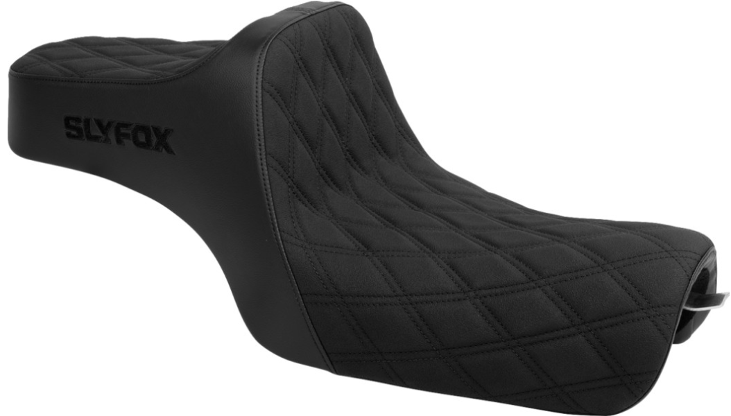 SLYFOX High Noon Seat - Double Diamond - Black Logo - Black Stitch - XL '04-'22