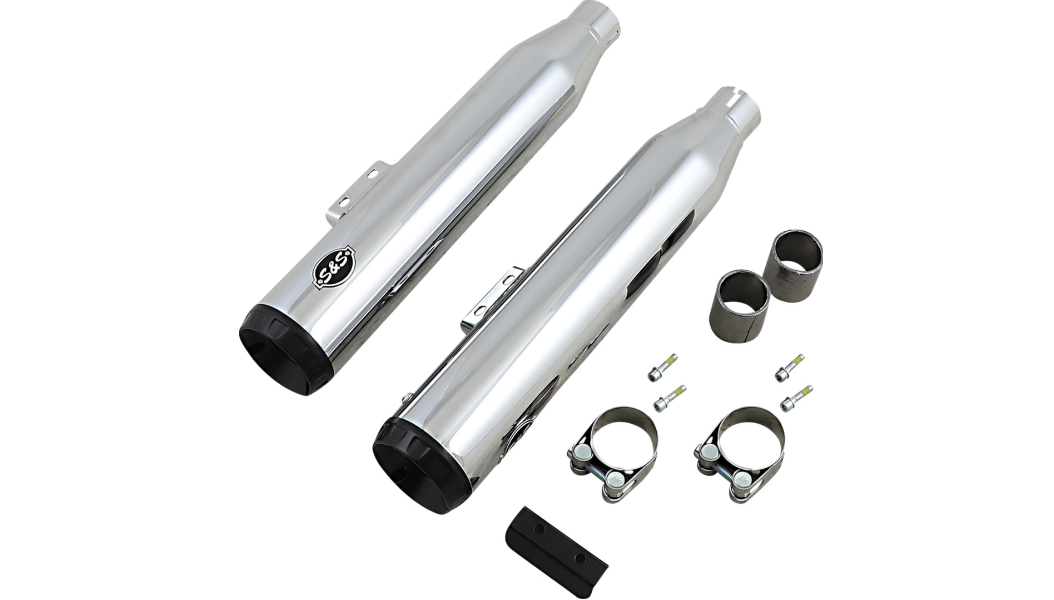 S&S Cycle Grand National 50 State Slip-On Mufflers - Chrome