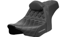 Saddlemen Pro Series SDC Performance Seat - Gray Stitching - w/ Backrest - FLT/FLH '23-'25