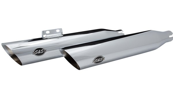 S&S Cycle Slash Cut Mufflers - 50 State - Chrome