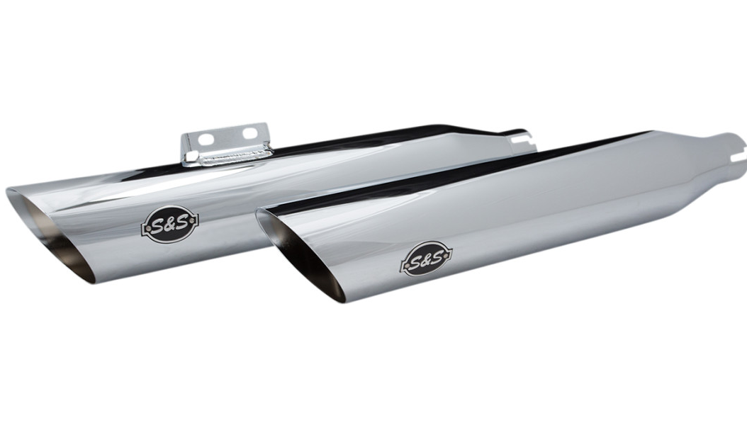 S&S Cycle Slash Cut Mufflers - 50 State - Chrome