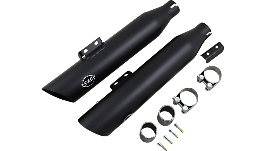 S&S Cycle Slash Cut Mufflers - 50 State - Black