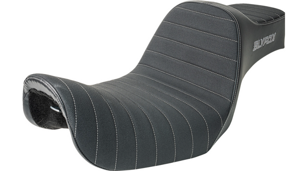 SLYFOX Highnoon Seat - Vinyl - Classic Stitch - Silver Logo - FXD '96-'03